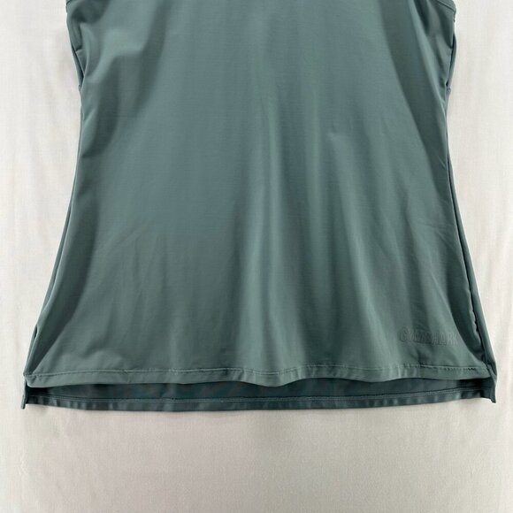 Gymshark LustreTank Top Women Sz M Scoop Neck Racerback Cut Out Stormy Turquoise - Picture 5 of 11